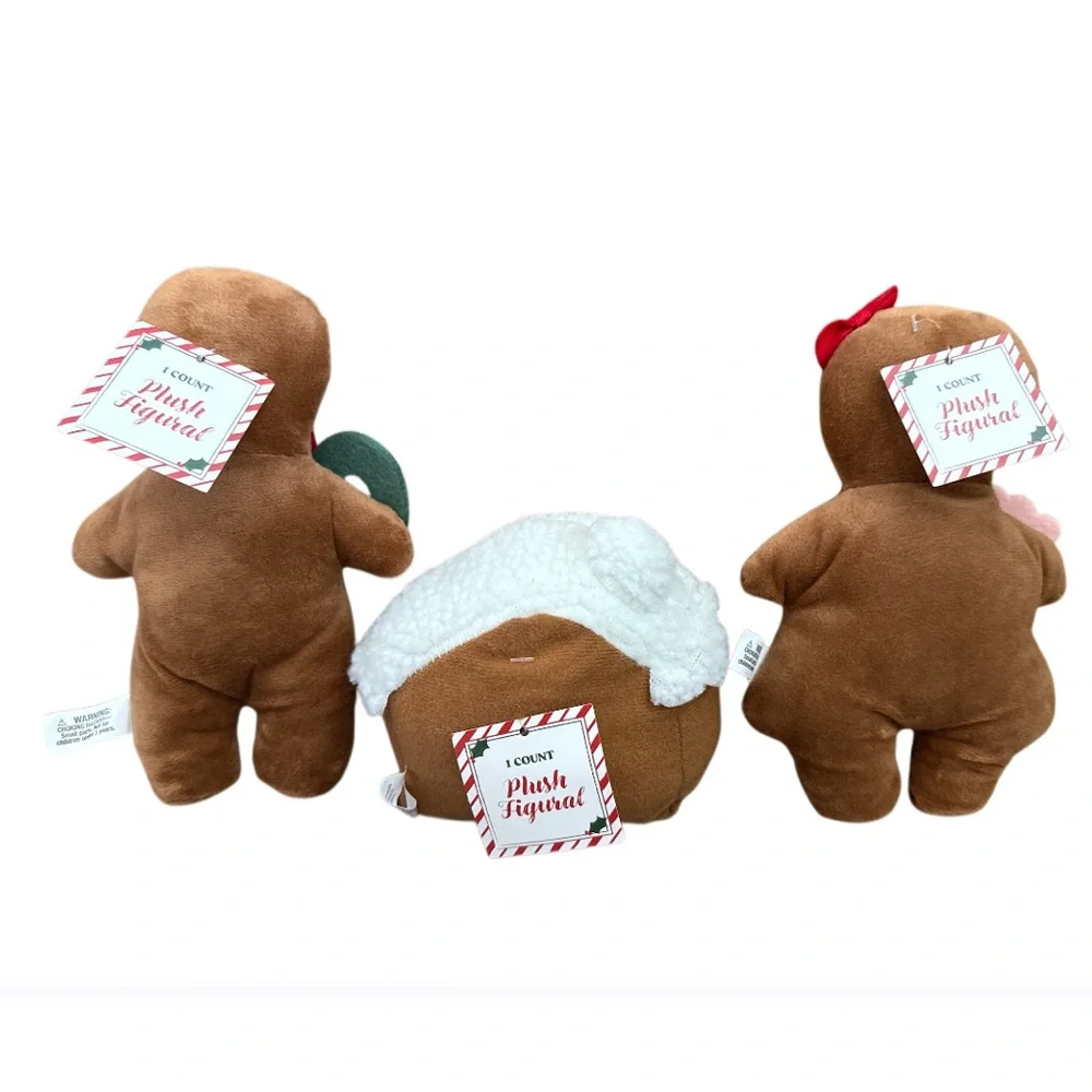 Target Bullseye Playground Gingerbread Plush Trio - Brown and Red